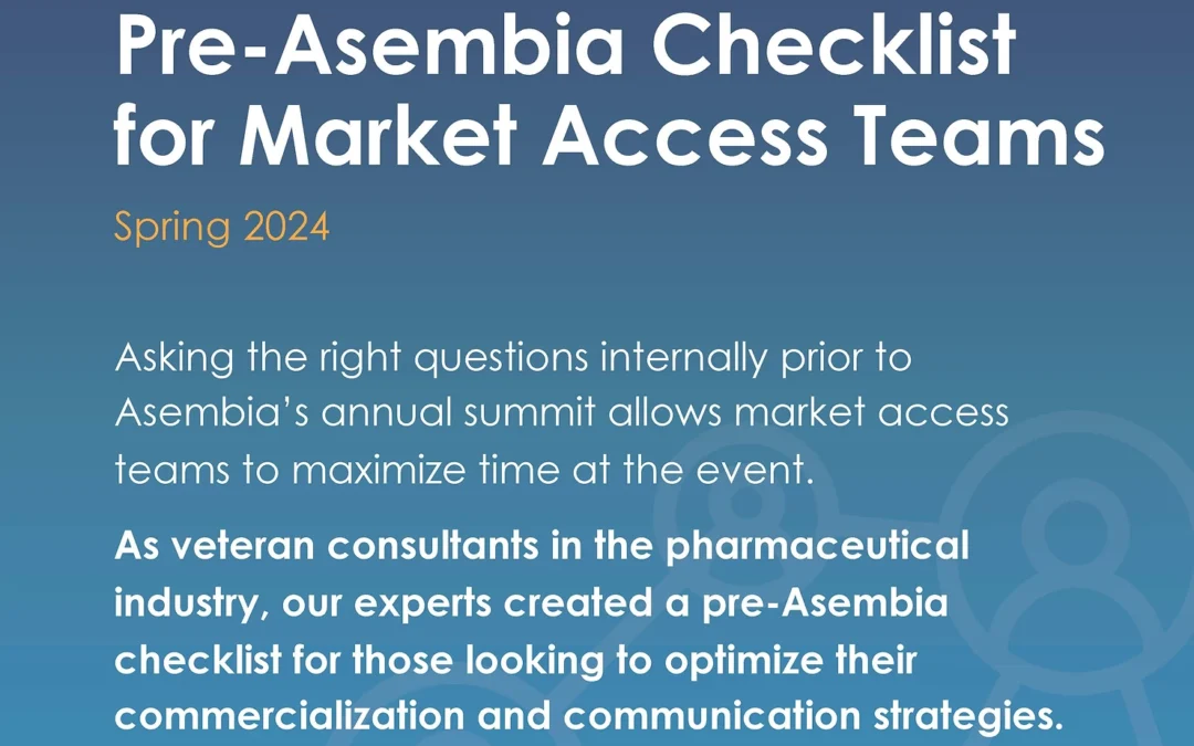 Pre-Asembia Checklist for Market Access Teams